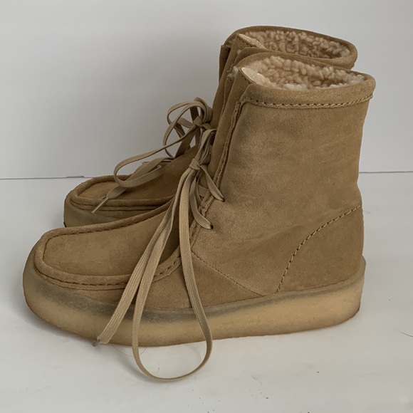 Clarks Shoes Clarks Womens Wallabee Cup High Boots Natural 85